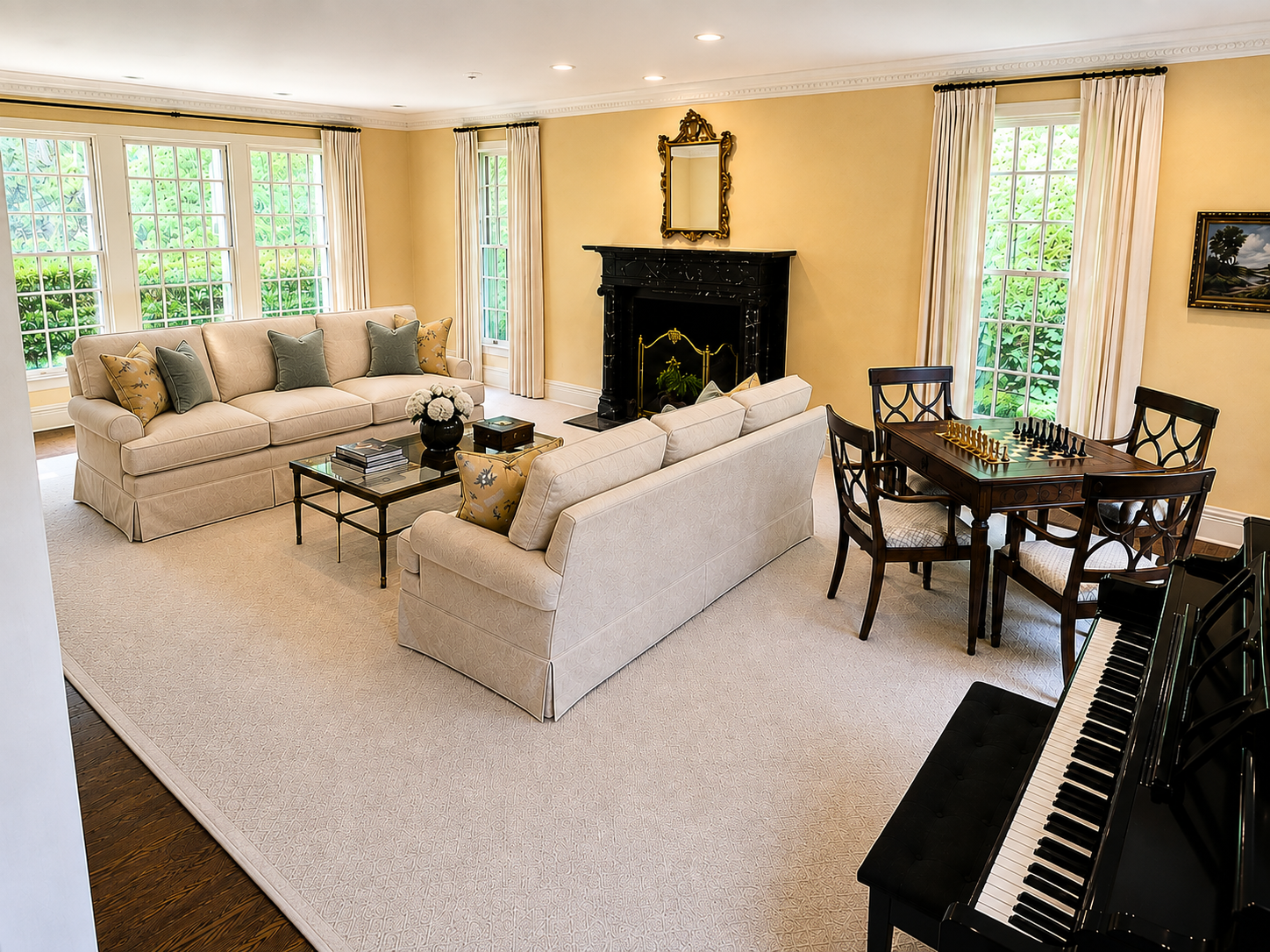 After: corrected room with clear visual hierarchy